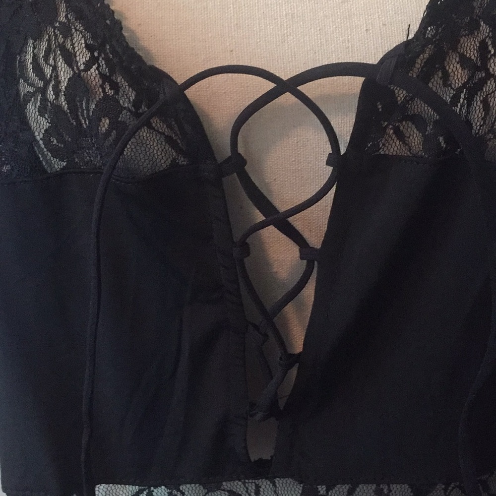 5⭐️🖤Sexy Sheer Black Lack High Low Dress - Picture 7 of 8